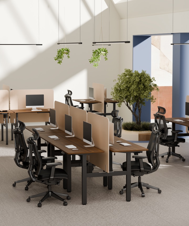 Height Adjustable Desk Set with Office Chair, 160×80 cm (Cubicle) Voucher Code