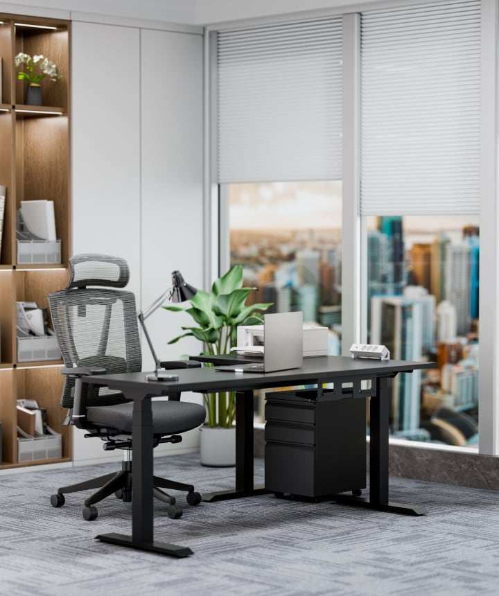 Executive Electric Height Adjustable Desk, 180×120 cm, L-Shaped (Cubicle) voucher code