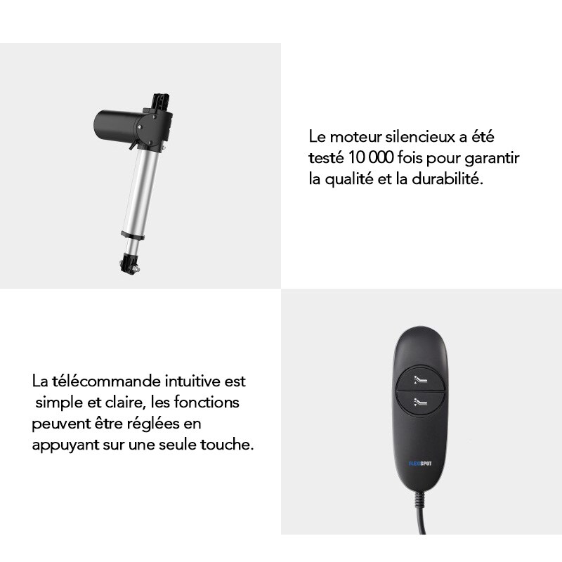 Sommier Électrique Réglable Flexispot - Basculable 0-60°, Silent Et Ultra Robuste (200kg)