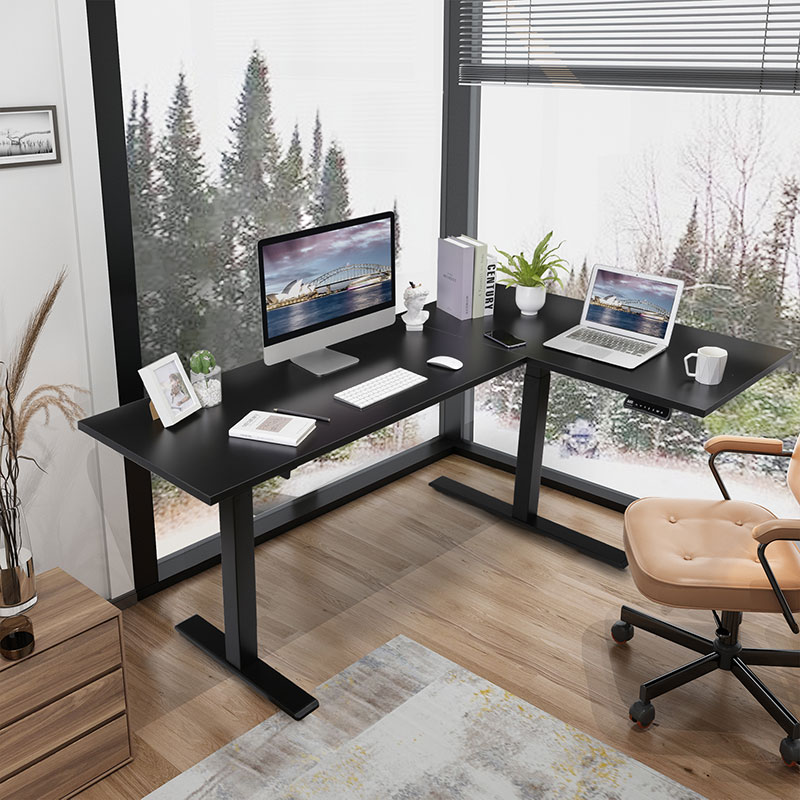 FLEXISPOT Elektrisch In Hoogte Verstelbaar Bureau, 160 X 60 Cm Ergonomisch Tafelblad State Tafel Computertafel Eenvoudige Montage Verstelbaar Bureau Esdoorn