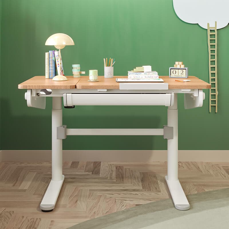 HOKO Ergo-Study-Table. Scrivania per bambini bianca, regolabile in