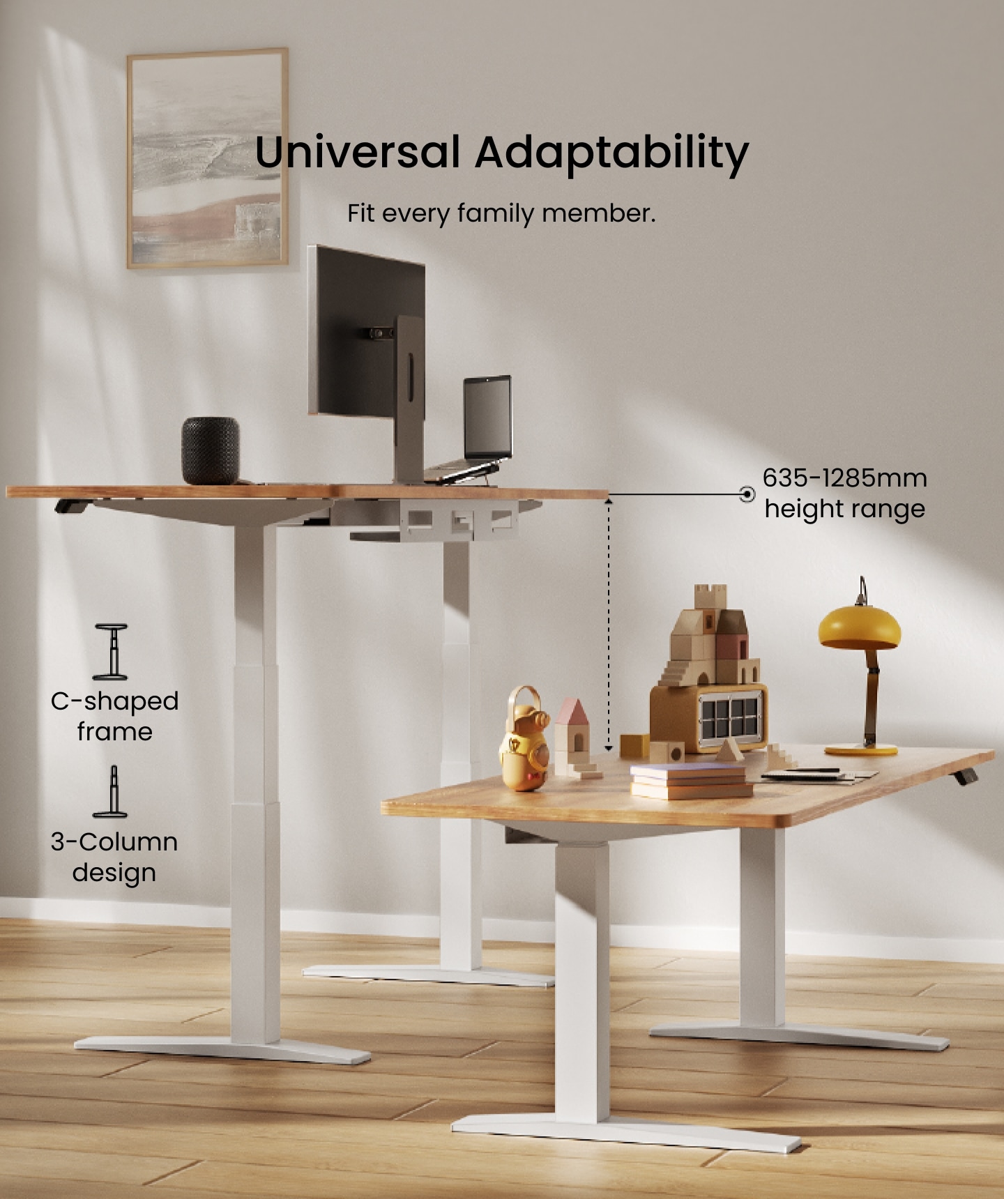 【美品】FlexiSpot E7 Pro / ホワイト FlexiSpot E7 Pro Electric 55 W Adjustable Height Standing