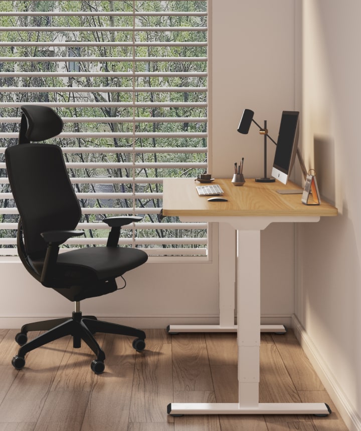 Workrite Adjustable Base Desk Height Base Workrite Sierra HX Adjustable Height 3 Leg Desk Base