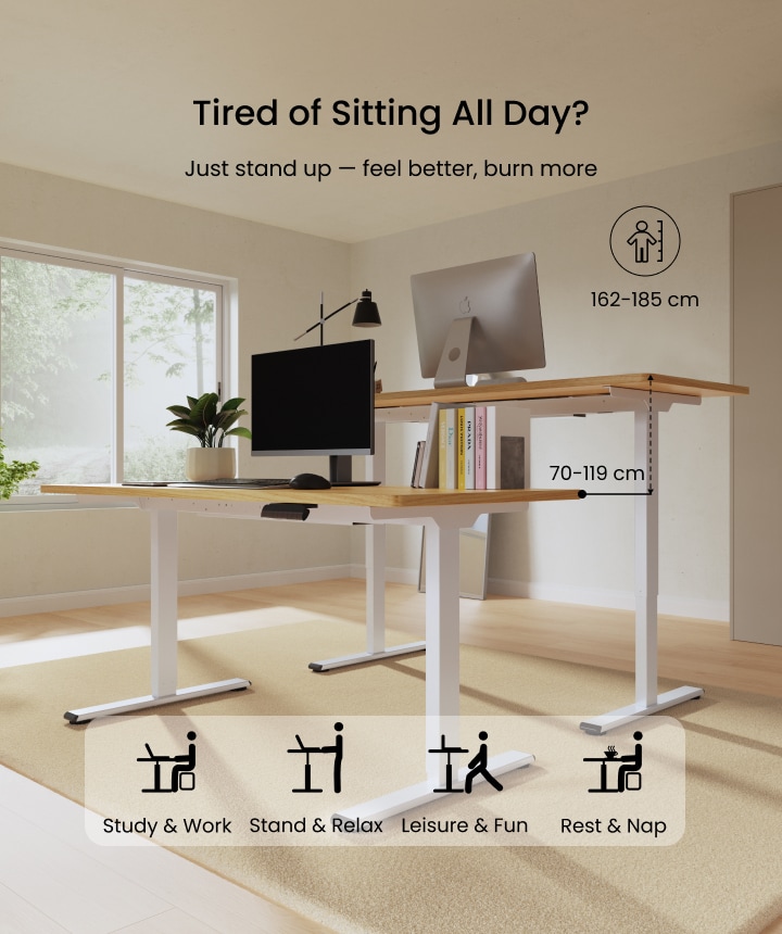 Flexispot E1 ホワイト L-Shaped Standing Desk E1L｜Flexispot | Flexispot