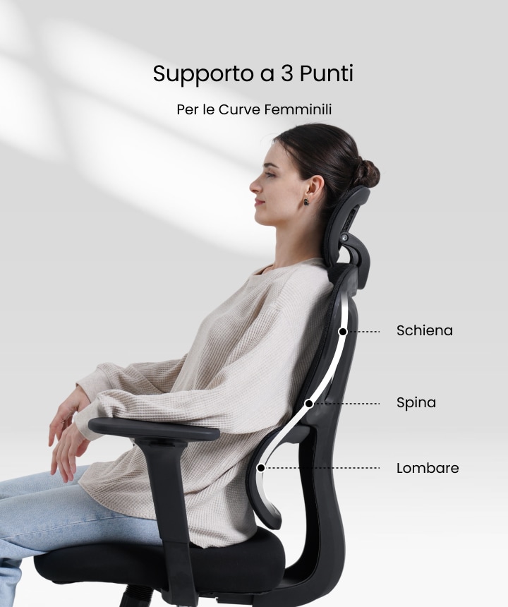 Sedia Spinalis Sedia Ufficio Ergonomica Senza Braccioli Sedia