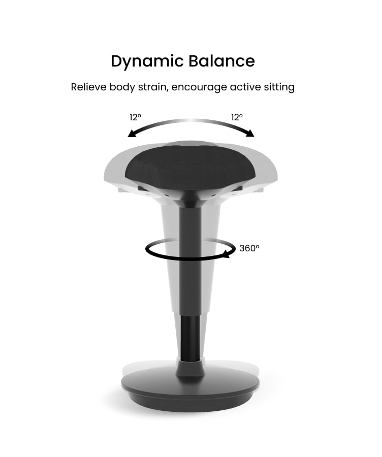 Wobble Stool Sit And Stand Chair FLEXISPOT Ergonomic Sit-Stand