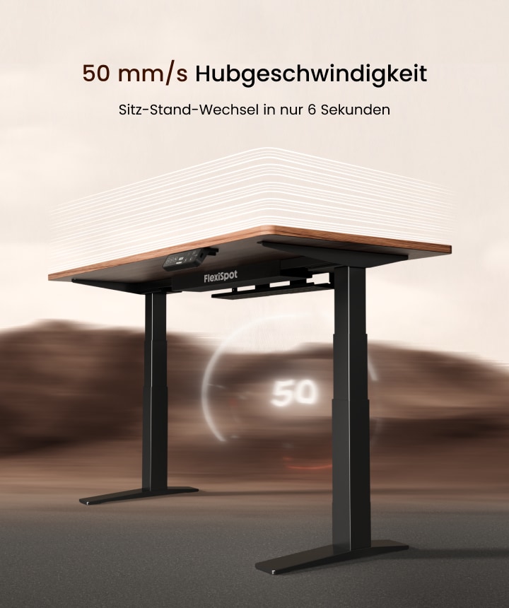 Höhenverstellbarer Schreibtisch mit verbesserter Stabilität