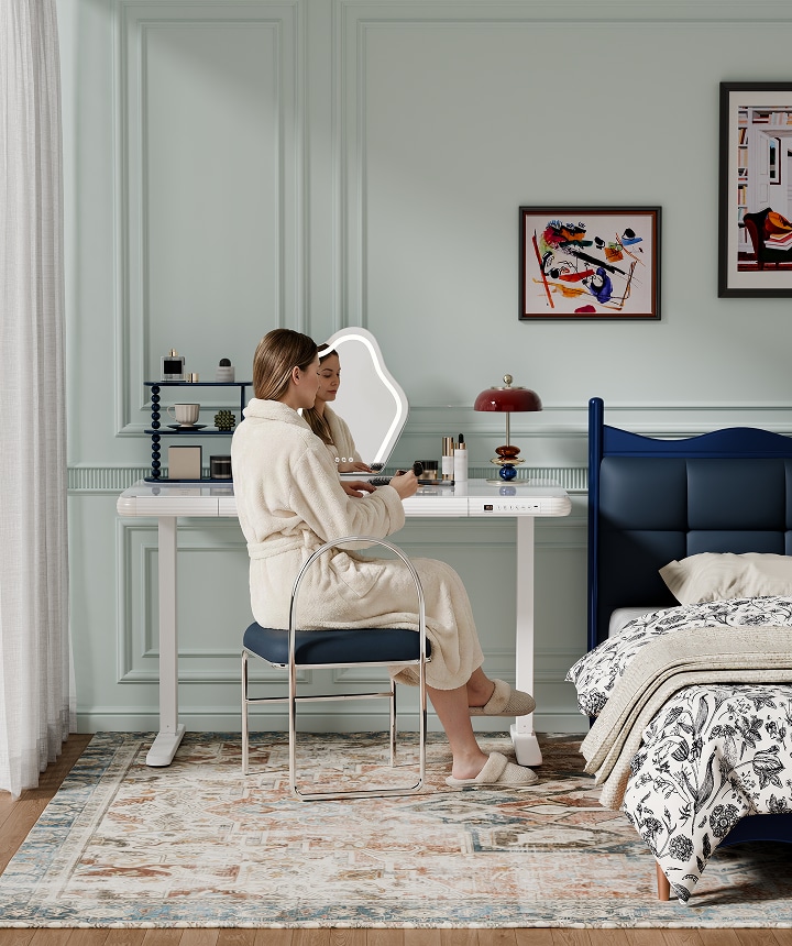 Height Adjustable Dressing Table for Small Space | Flexispot