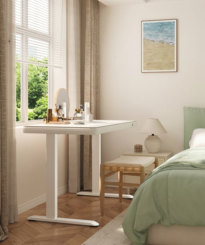 Height Adjustable Dressing Table for Small Space | Flexispot