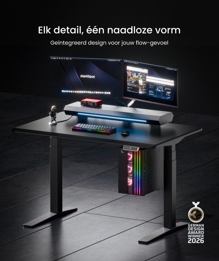 E7 Flow zit-sta-bureauset met kabelmanagement | FlexiSpot