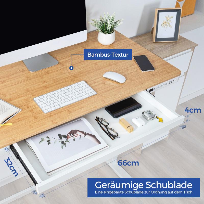 Bambus Hhenverstellbarer Schreibtisch EW8-Bambus | FlexiSpot