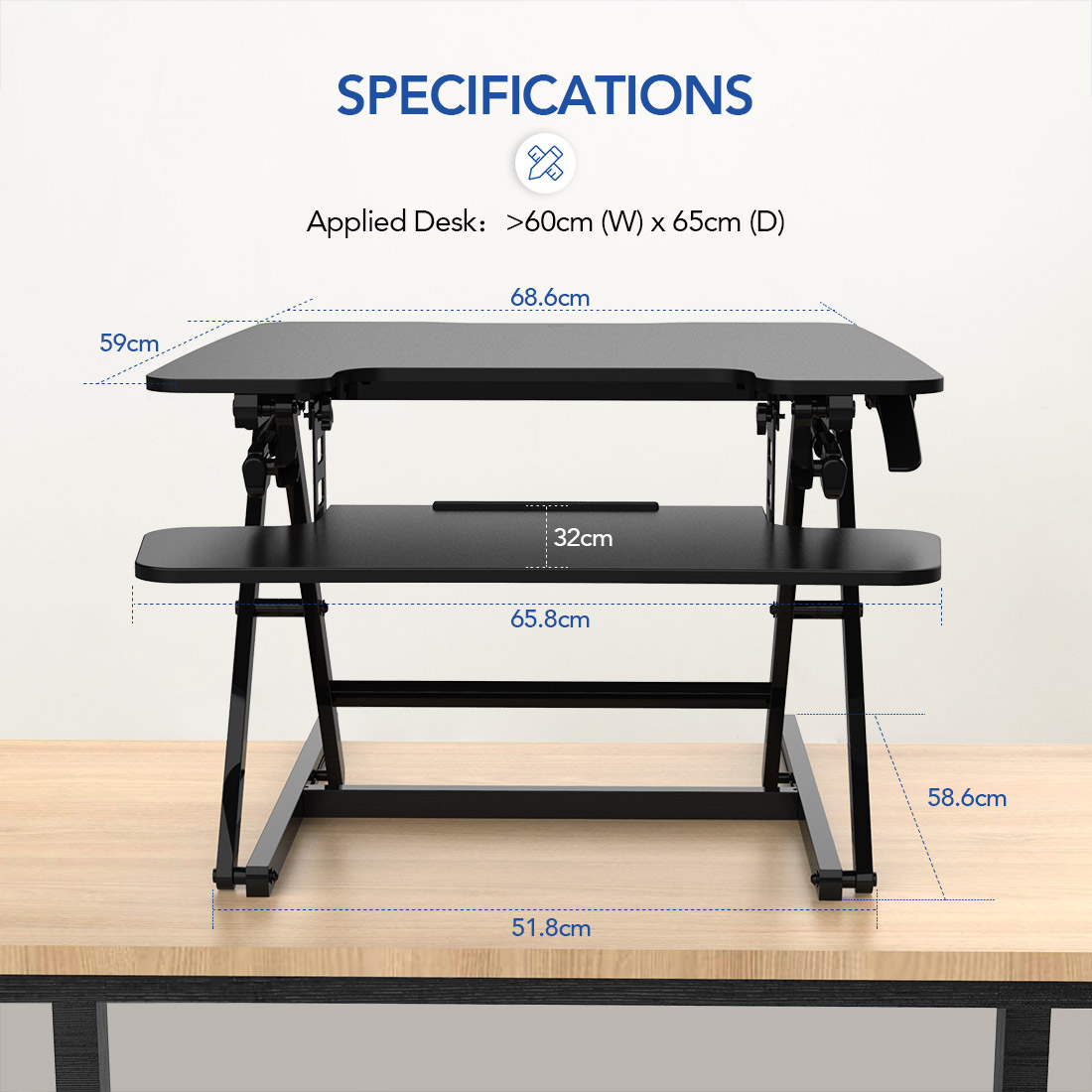 AlcoveRiser Dual X Desk Converters M8| FlexiSpot