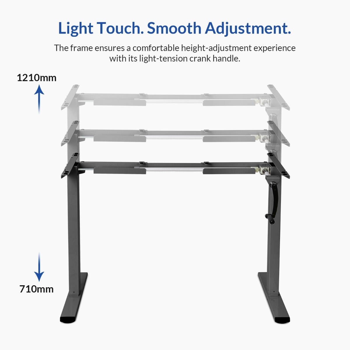2 Stage Crank Standing Desk H1| FlexiSpot