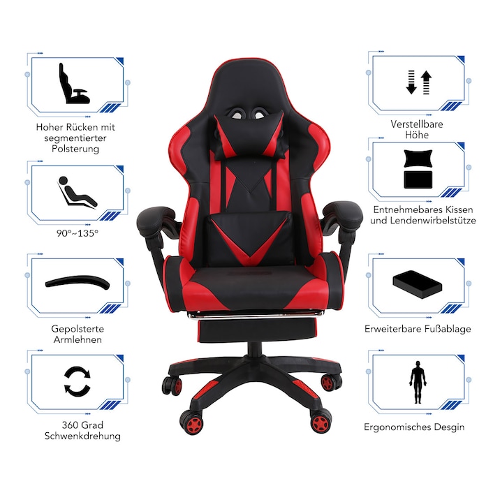 Gaming Stuhl, Ergonomischer Bürostuhl GC01