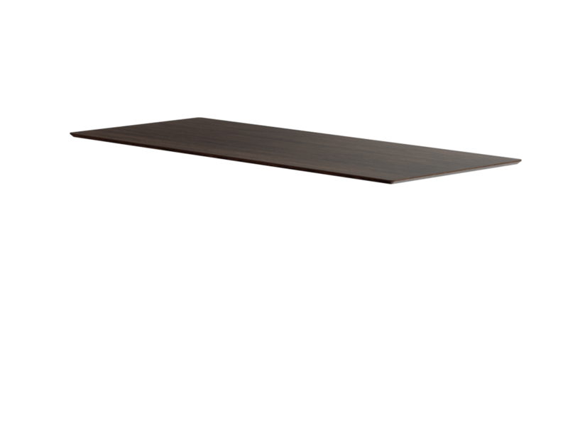 Black top bamboo desk