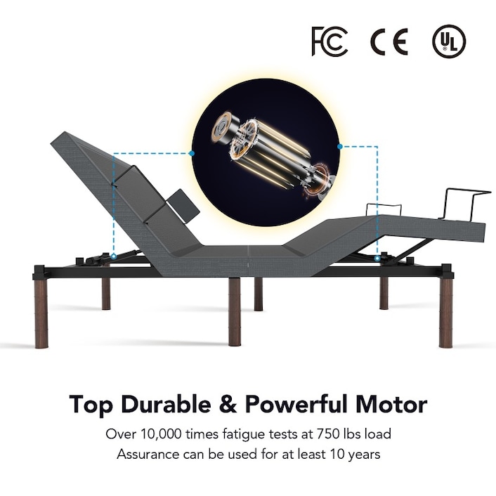 Adjustable bed frame hot sale motor