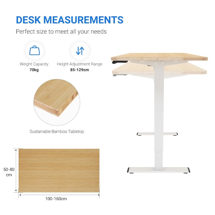 Height Adjustable Standing Desk EG1 Stand Up Desk Frame| FlexiSpot