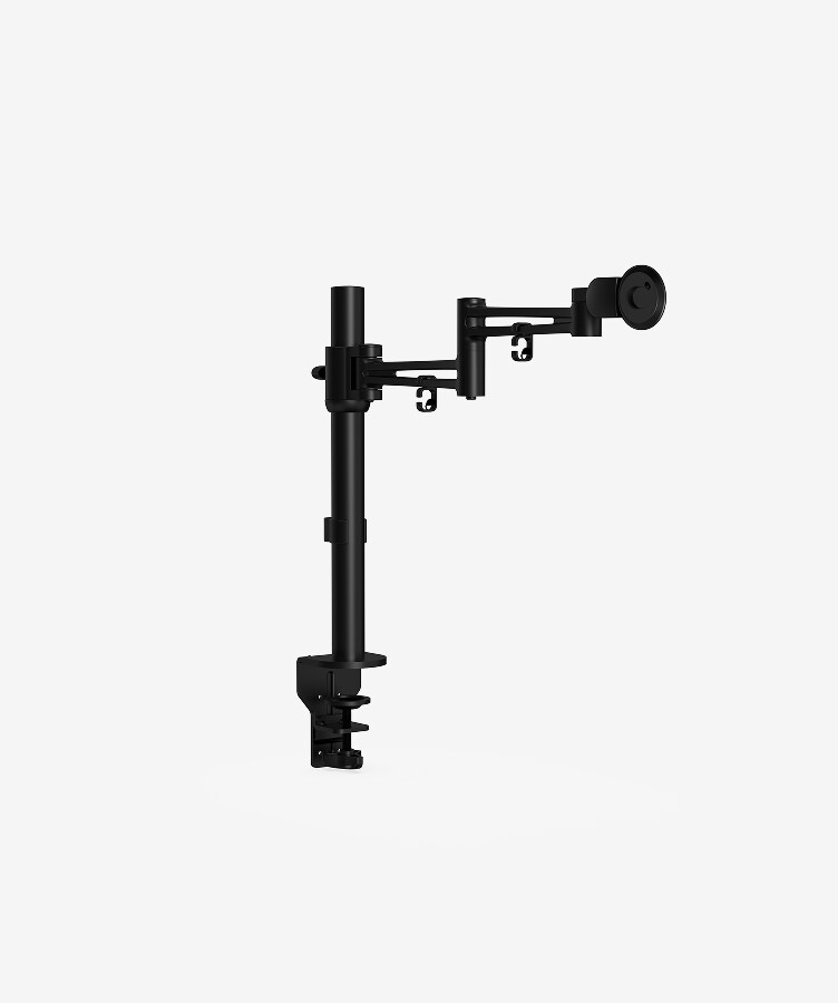 Claiks Einzel-Monitorhalterung Schwarz – Verstellbar, Bis 44,4 Lbs, Gasfeder
