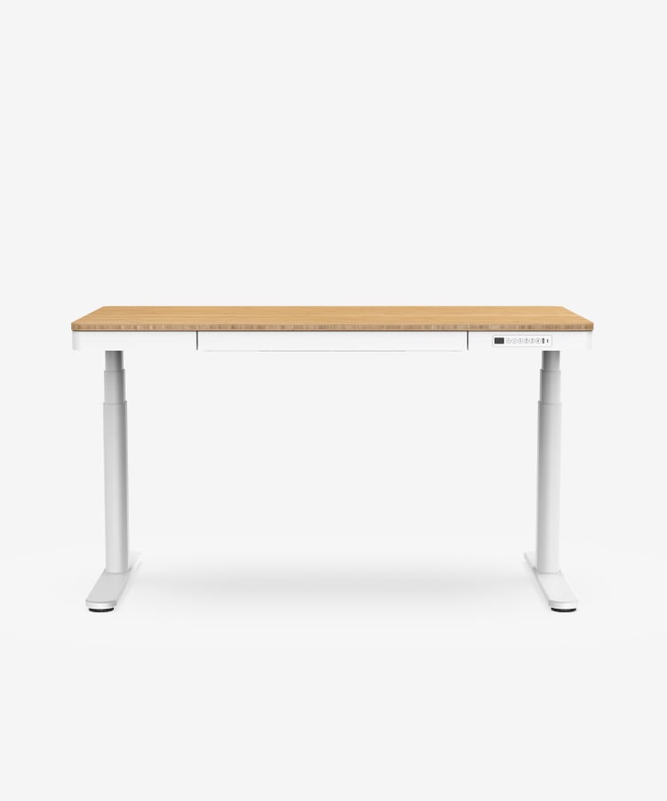 Height Adjustable Sit-Stand Bamboo Desk Q8 | FlexiSpot