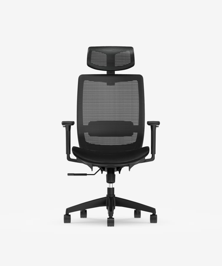 BAKAJI Sedia da Ufficio in Pelle Ergonomica con Schienale Alto e Supporto Lombare, Poltrona da