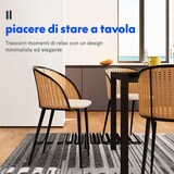 FlexiSpot 2x Sedia da pranzo artigianale in rattan DC4