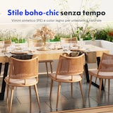 FlexiSpot 4x Sedia da pranzo in stile boho-chic DC5