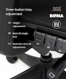 FlexiSpot office chair bs12 pro, with a 118-126cm height range.