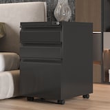 FlexiSpot Home Office Mobile Filing Cabinet with Wheel CB31-V2 White/Black