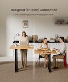 FlexiSpot standing desk E7 Plus, creating a flexible living room workspace with a standing desk.