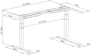 FlexiSpot corner standing desk E3L, with a 60-123cm height range.