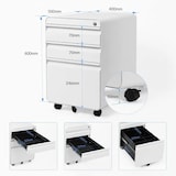 flexispot mobile file cabinet CB2 black/ white